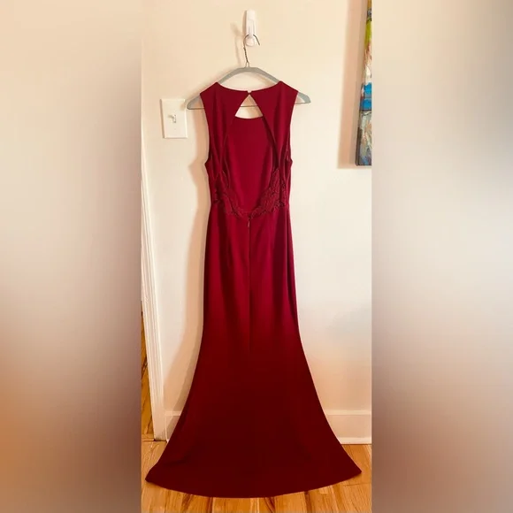 green emerald velvet dress Lulus Women Burgundy Halter Sleeveless Fit+Flare Party Dress Size XS  57D1955D25 (a) main image 1
